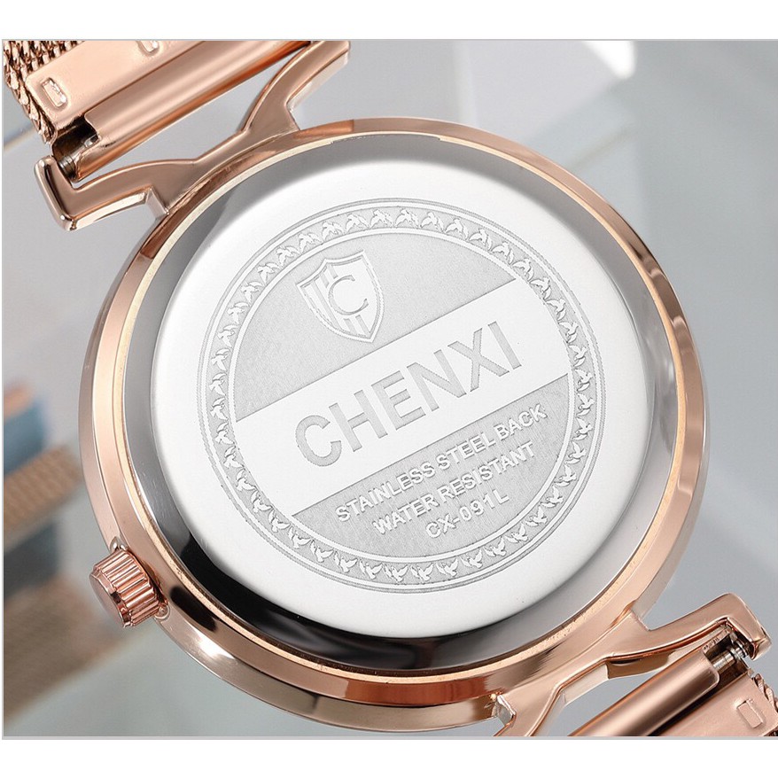 [CHÍNH HÃNG] Đồng hồ nữ CHENXI CX091M dây Titanium nhuyễn mặt khảm trai sang trọng nữ tính đầy quyến rũ | BigBuy360 - bigbuy360.vn