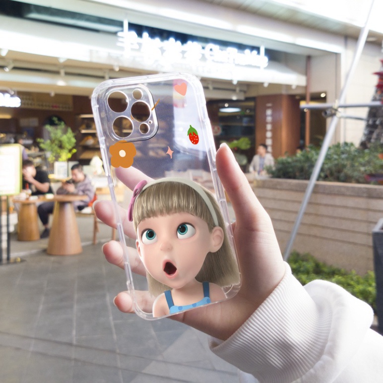 Ốp lưng iphone 6, 6s plus, 7 8 Plus, X, XS, XR, XSMAX, 11, 12, 13 PROMAX TRONG SUỐT BÉ GÁI KHÓ TÍNH PKVN