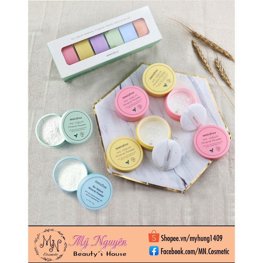 Phấn Phủ Bột Kiềm Dầu Innisfree No Sebum Mineral Powder 5g