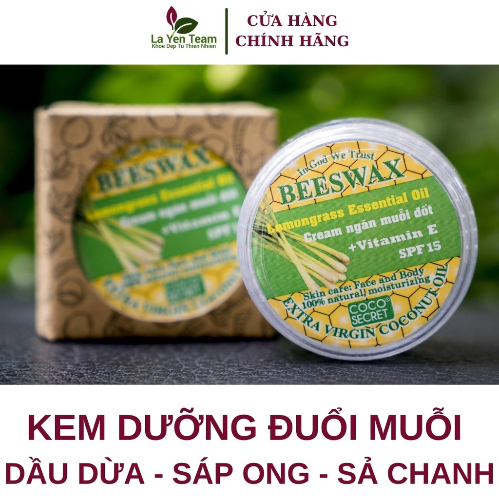 Kem Dưỡng Da Đuổi Muỗi Tinh Dầu Dừa Sáp Ong Tinh Chất Sả Chanh Coco Secret 20g