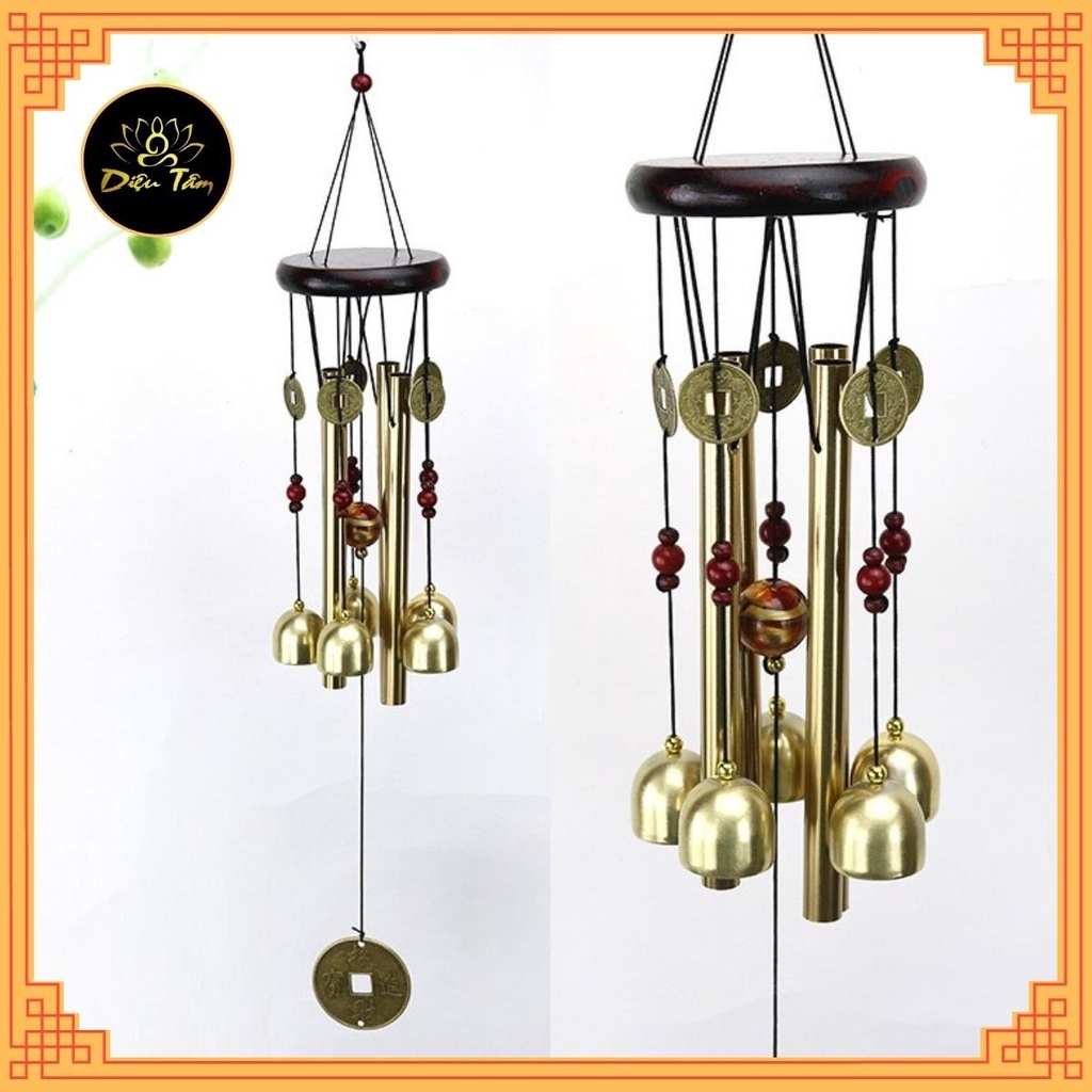 Chuông gió  Xả kho  phong thuỷ - Chất liệu kim loại - Âm thanh vang trong, bền đẹp
