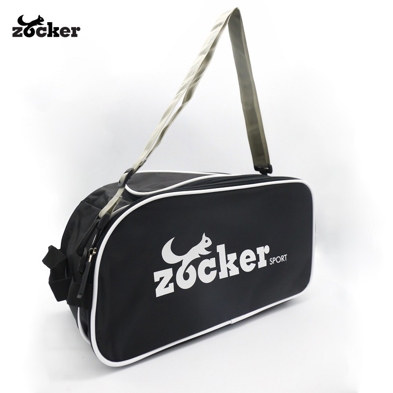 Túi Đựng Giày Zocker Đen, Phụ Kiện Thể Thao 2 Ngăn Kéo Khoá