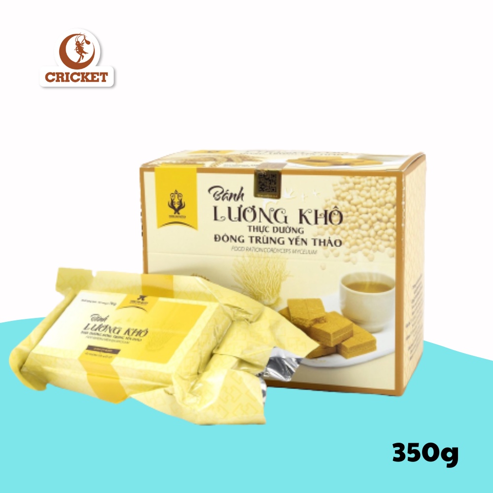 Bánh Lương Khô Đông Trùng Yến Thảo (350gr) - bổ dưỡng bánh quy nén thay thế bữa ăn nhiều hương vị, bữa sáng đầy đủ.