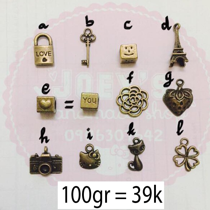 Phụ kiện đồng 100gr = 39k [ sỉ nguyên liệu giả cổ lộn xộn ]