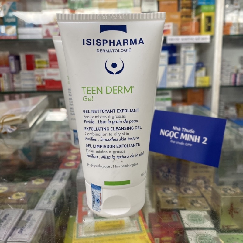 ✅ [Chính Hãng] TEEN DERM GEL ISIS PHARMA - Gel rửa mặt giảm nhờn, ngừa mụn