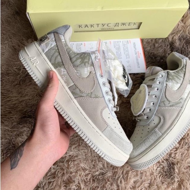 [HÀNG FULL BOX + BILL] Giày Thể Thao/ Sneaker Nam Nữ AF1 Travis Scott Grey White Trắng Xám