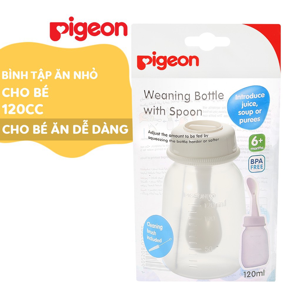 [Mã BMBAU50 giảm 7% đơn 99K] Bình tập ăn Pigeon nhỏ 120cc / lớn 240cc