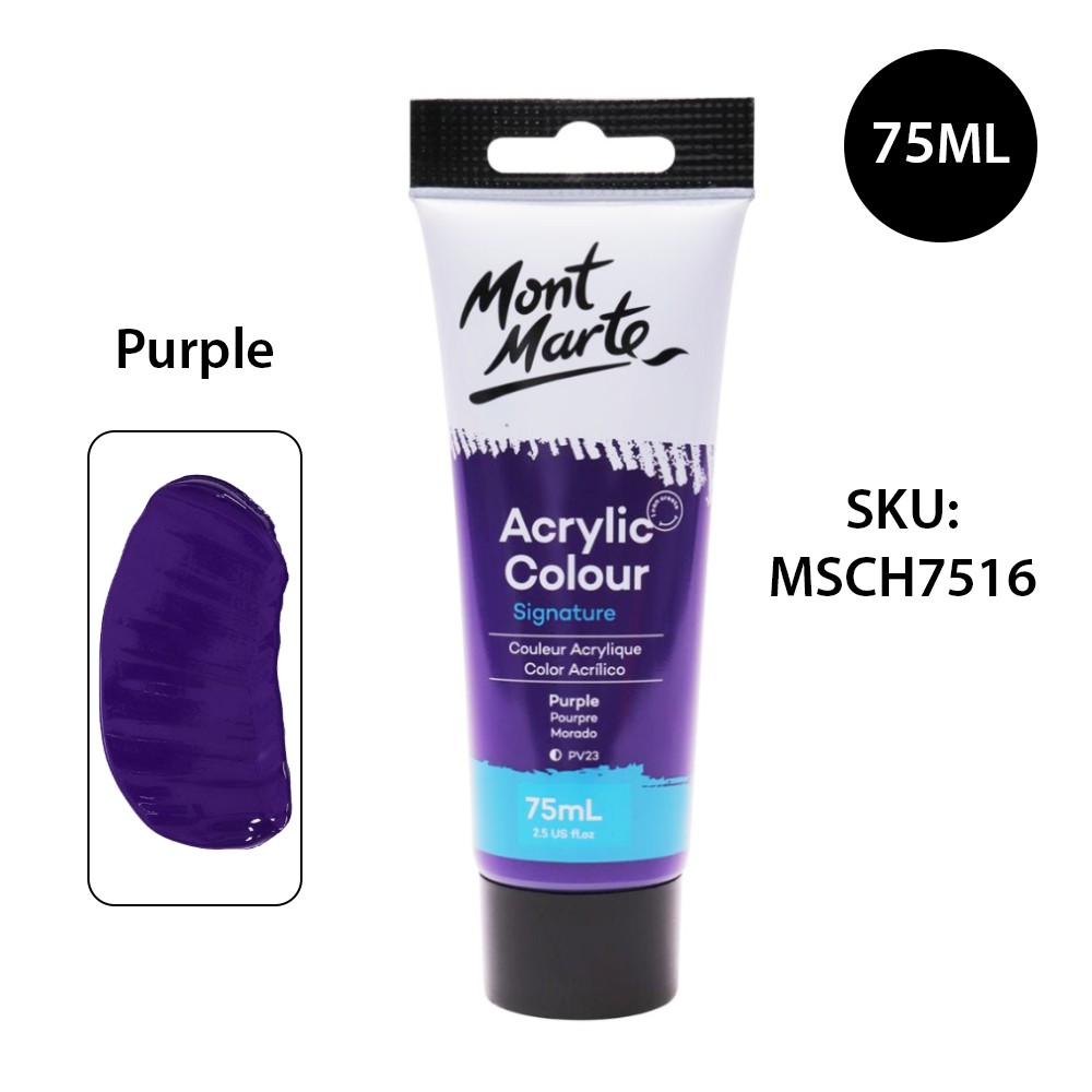 Màu Acrylic Mont Marte 75ml - Purple - Acrylic Colour Paint Signature 75ml (2.54oz) - MSCH7516