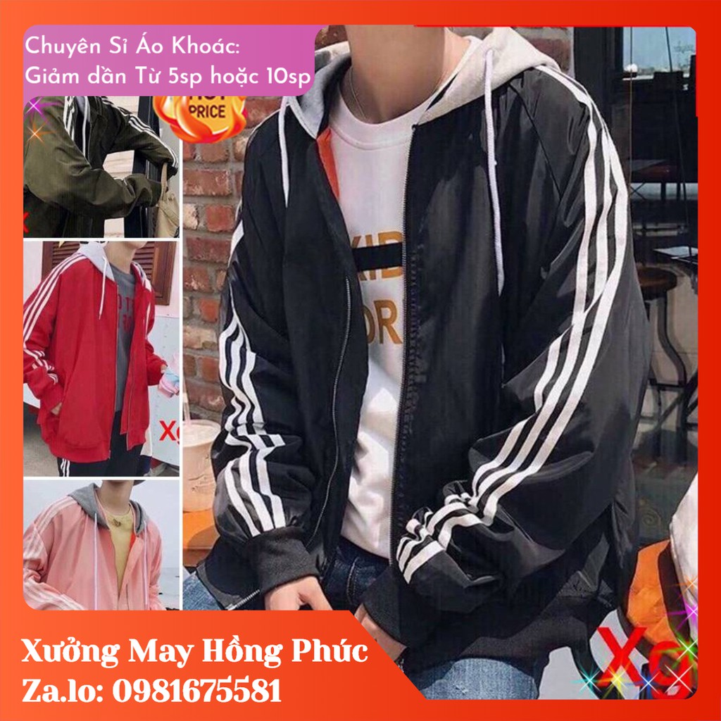 (Kho Sỉ) ÁO KHOÁC DÙ Nón Nỉ Xám - M107 [Có Form Rộng XL - Kèm Ảnh Thật]