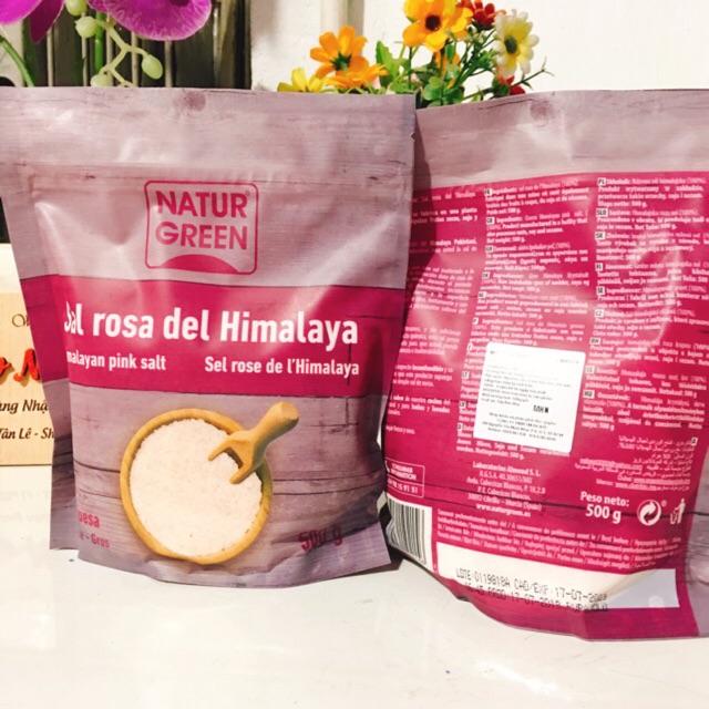 Muối hồng HIMALAYA dạng mịn 500g của Tây Ban Nha