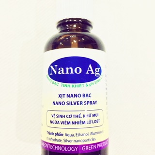 Xịt Nano bạc - Dung dịch vệ sinh cơ thể, khử mùi, diệt khuẩn