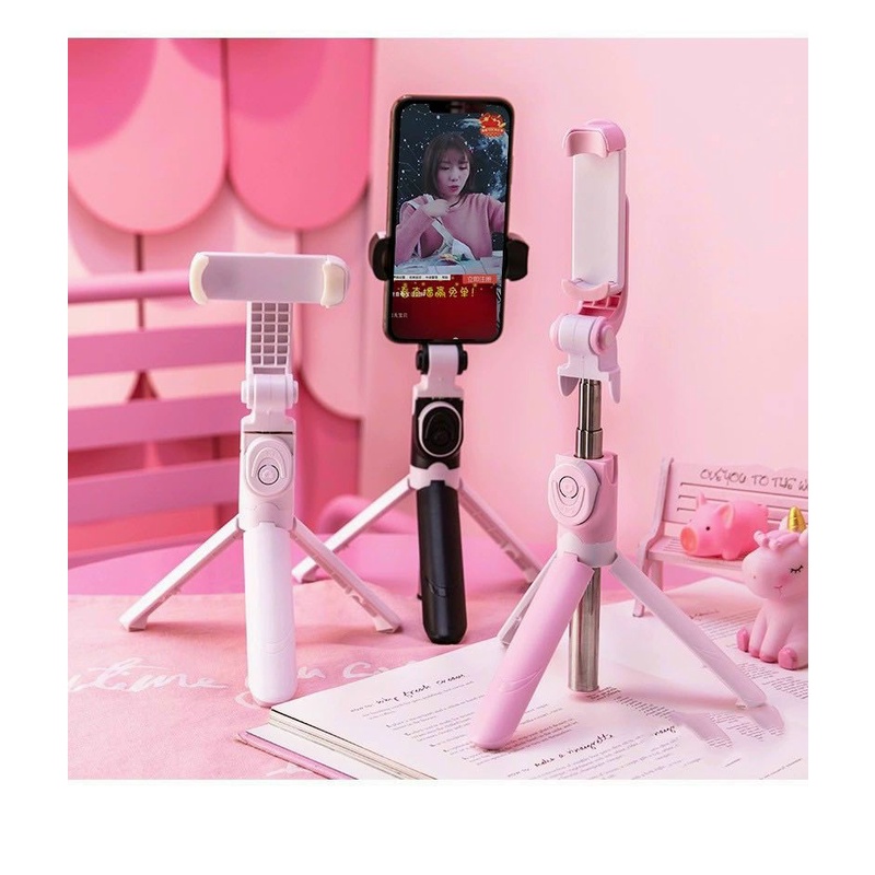 Gậy Chụp Ảnh Tự Sướng XT09 3in1, có Bluetooth ,3 Chân Đa Năng, Chụp Hình Selfie, Giá đỡ điện thoại livestream