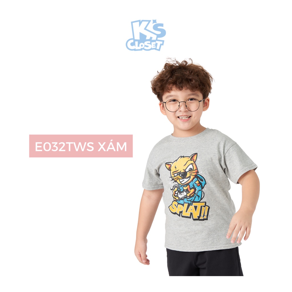 Bộ quần áo cộc tay K'S CLOSET hình vui nhộn cho bé trai (2 10 tuổi) OL12THS/ E021TWS/E032TWS/E071TWS/KT49THS
