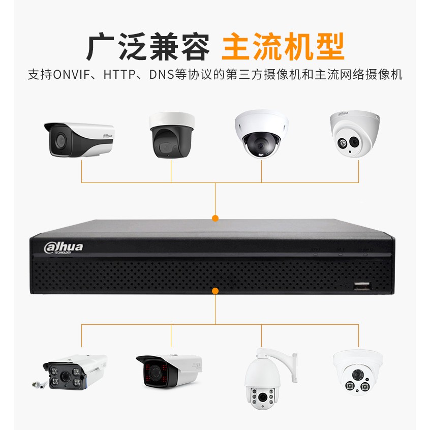 Đầu ghi hình Camera POE Dahua 8 kênh 2108 8P 4KS2 ( Nvr Dahua POE 8 cổng POE cắm dây LAN là chạy)