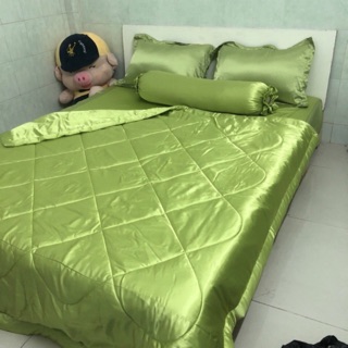 Bộ drap giường phi lụa Thái Tuấn có mền