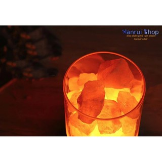 VioletShop1688 -  Đá muối Himalaya lọc không khí kiêm đèn ngủ 0.9kg