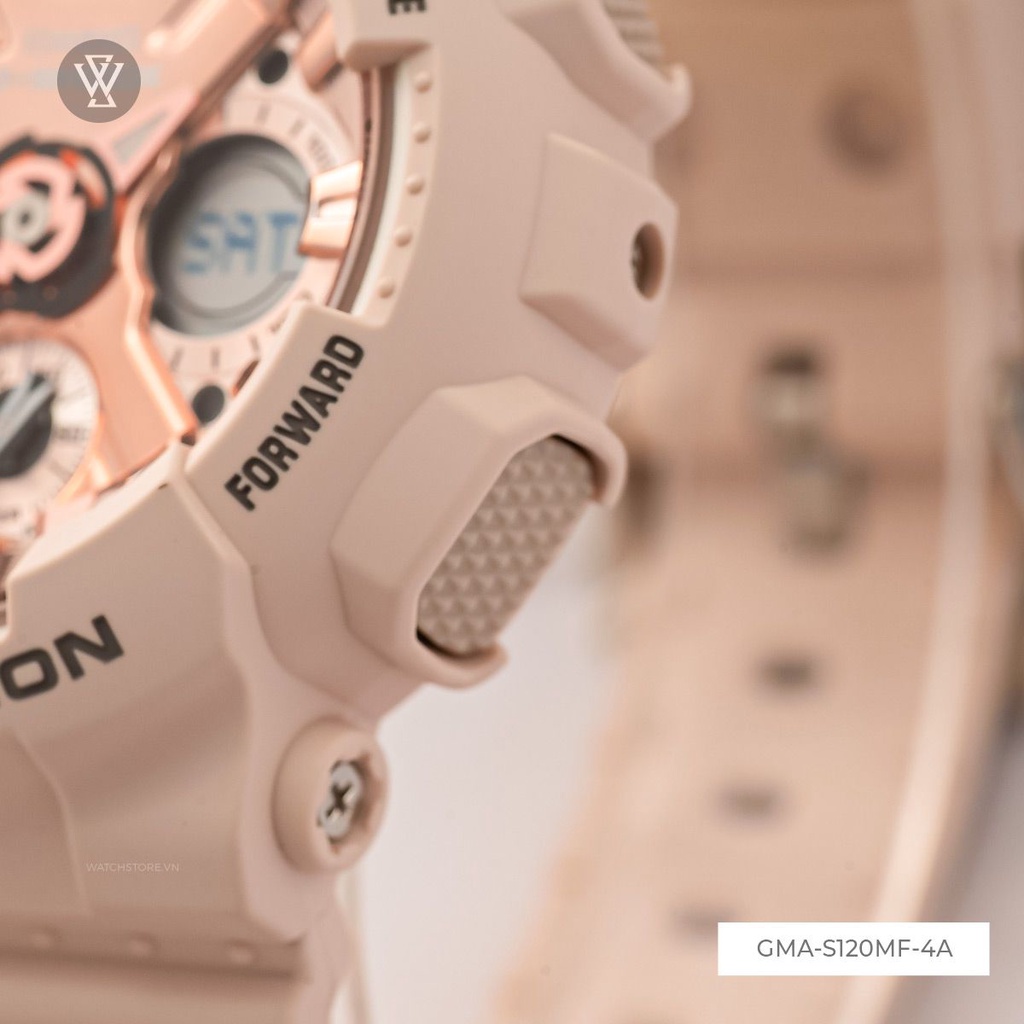 Đồng Hồ Điện Tử Nữ Casio G-Shock WATCHSTORE GMA-S120MF-4A Thiết Kế Mặt Kính Khoáng 46mm, Dây Và Vỏ Nhựa Bền Bỉ