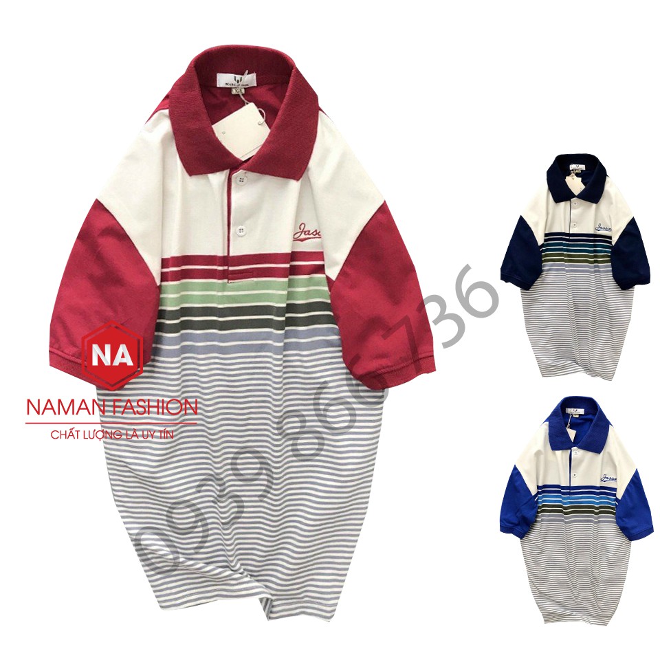 Áo Polo nam phối ngang Trung Niên PEGAS vải cá sấu Cotton xuất xịn -N0- AO POLO NAM | BigBuy360 - bigbuy360.vn