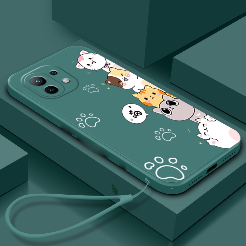 Ốp lưng xiaomi mi 11 lite xiaomi 11t xiaomi 11 lite 5g ne xiaomi 11t pro Ốp Điện Thoại Silicon Mềm Bảo Vệ Cho xiaomi mi 11 lite xiaomi 11t xiaomi 11 lite 5g ne xiaomi 11t pro DZMM01 viền vuông cute