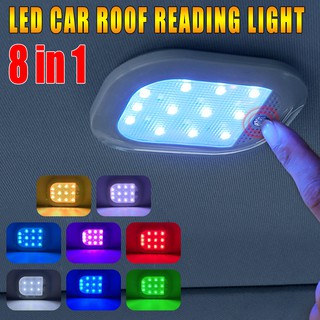  1 Bộ 8 Màu 3 Mô Hình LED Xe Nội Thất Ô Tô Mái Vòm Trần Đọc Sách Thân Cây Đèn Ô Tô Bóng Đèn Sạc USB Nam Châm 