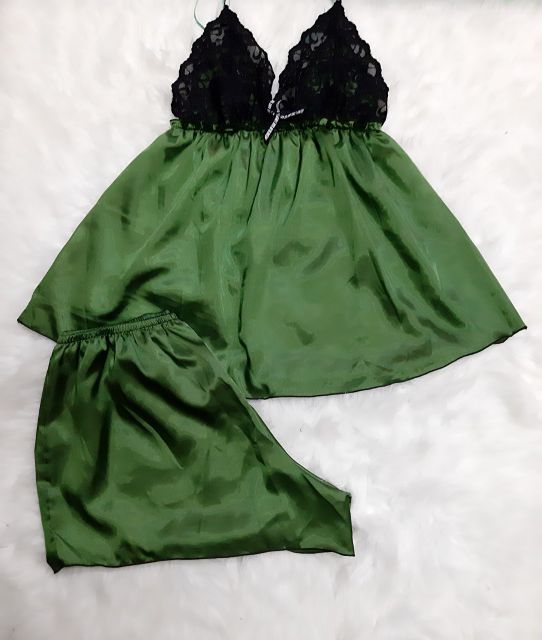 Bộ đồ ngủ Bigsize 65-90kg lụa phối ren sexy | BigBuy360 - bigbuy360.vn