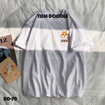 Áo Thun Nam Nữ Tay Lỡ Unisex Phông Trơn Oversize Form Rộng Basic Tee Hình thú cưng siêu đáng yêu