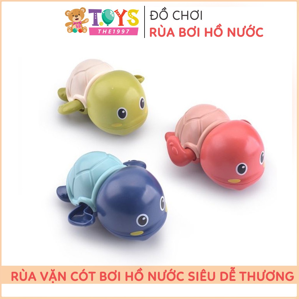 Rùa bơi trong nước lên dây cót, Đồ chơi nhà tắm siêu đáng yêu, chất liệu nhựa ABS an toàn cho bé.