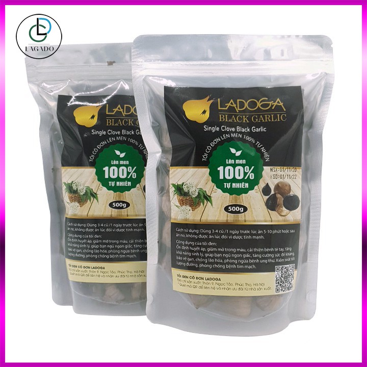 [500g] Tỏi đen lên men tự nhiên LADOGA - Tỏi đen cô đơn lên men theo công nghệ nhật bản | BigBuy360 - bigbuy360.vn