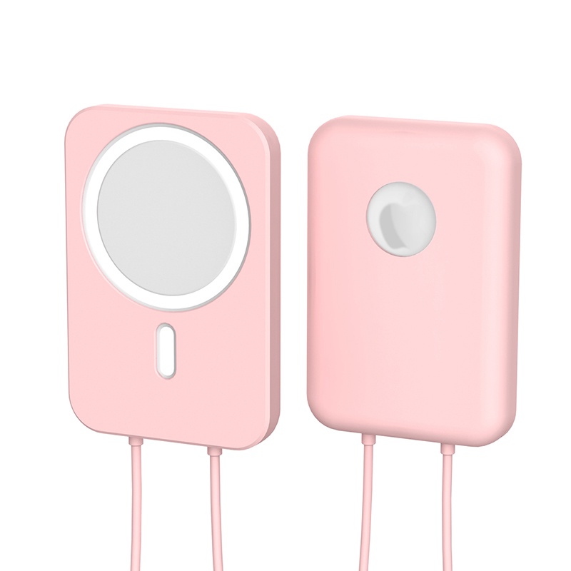 Vỏ bảo vệ sạc dự phòng hỗ trợ sạc không dây bằng silicon chống rơi thích hợp cho iPhone 12 13
