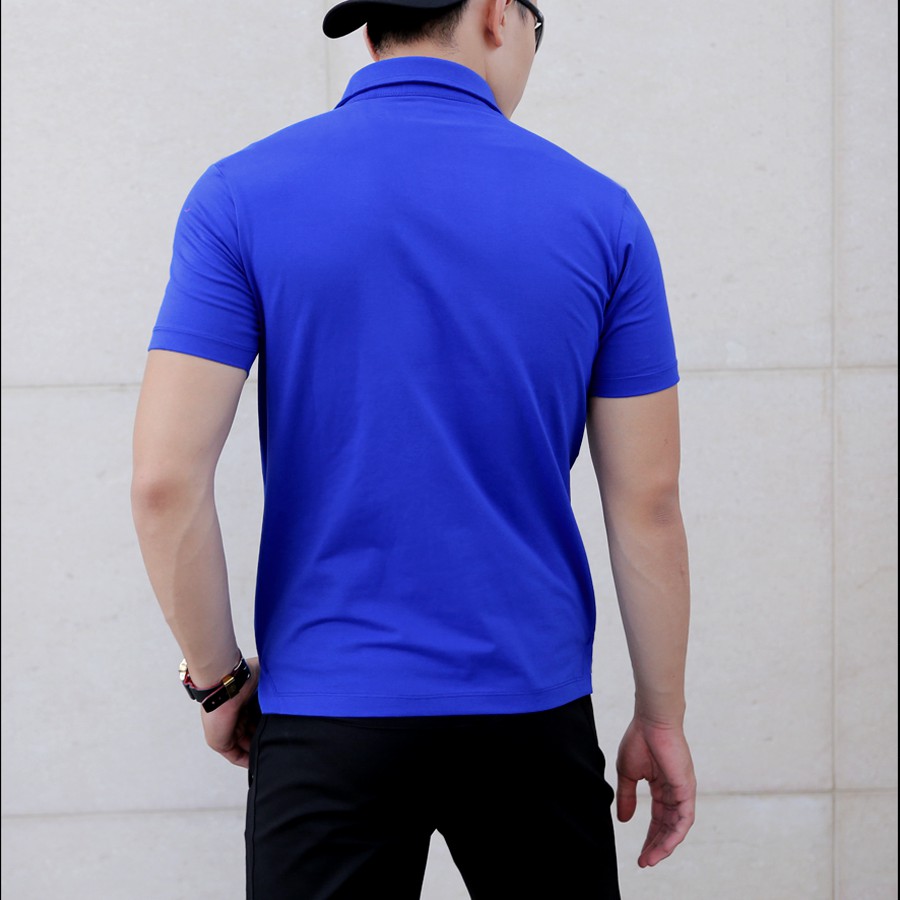 Áo Thun Có Cổ Cá Sấu 4 Chiều Andromeda Màu Xanh Dương Cho Nam và Nữ