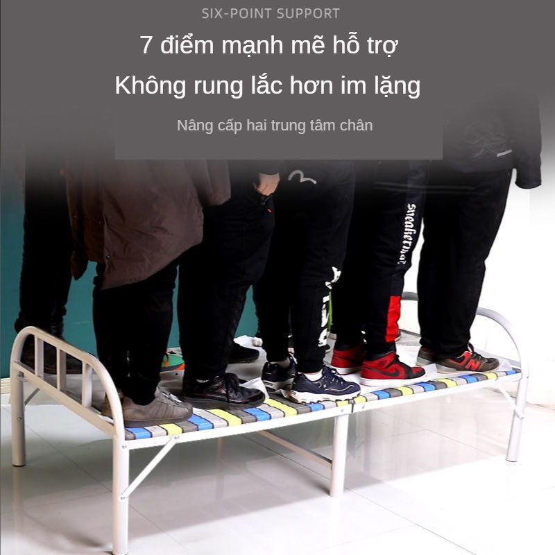 Giường gỗ gấp gia đình cho thuê đơn ngủ trưa người lớn di động nghỉ ngả lưng