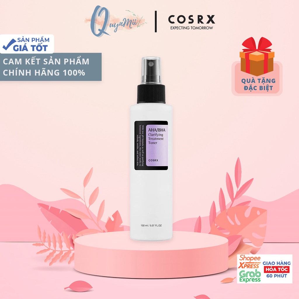 🌿𝙃𝙖̀𝙣𝙜 𝘼𝙪𝙩𝙝🌿 Nước Hoa Hồng COSRX Tẩy Tế Bào Chết (AHA-BHA) COSRX Clarifying Treatment Toner 150ml