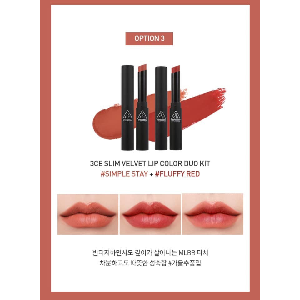 [CHÍNH HÃNG] - [FREESHIP]-Son 3CE SLIM VELVET LIP COLOR (Mood for Blossom)