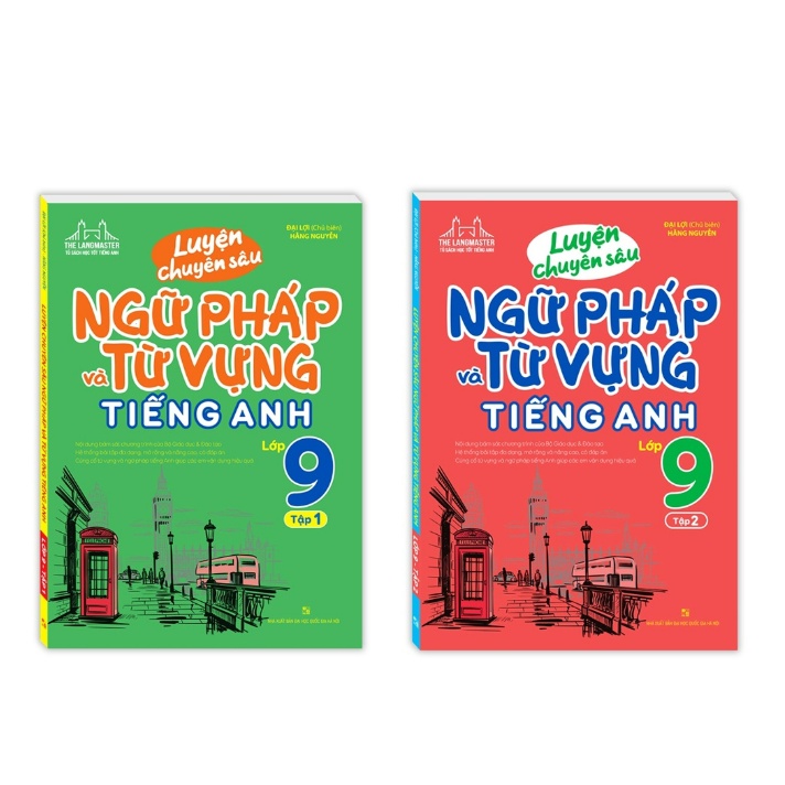 Sách - Combo luyện chuyên sâu ngữ pháp và từ vựng tiếng anh lớp 9 (T1 +T2)