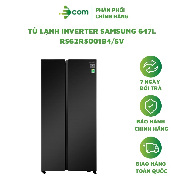 Tủ Lạnh Inverter Samsung 647L RS62R5001B4/SV - Bảo Hành Chính Hãng 24 Tháng