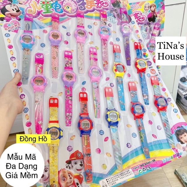 Đồng Hồ Cho Bé Trai Bé Gái, Đồng Hồ Đồ Chơi Nhiều Mẫu Mã Màu Sắc Siêu Xinh Cho Trẻ Em…