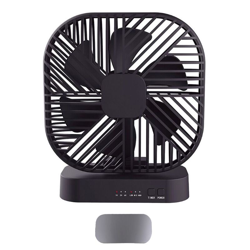 Quạt Để Bàn Mini Từ Tính 4 / 4 Pin Aa Có Chức Năng Hẹn Giờ Cho Văn Phòng / Xe Hơi / Nhà Ở