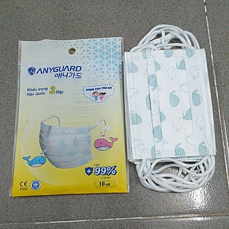 Khẩu trang trẻ em Anyguard túi 10 cái | BigBuy360 - bigbuy360.vn