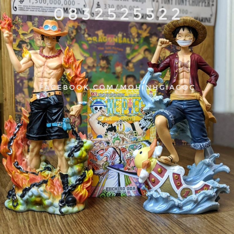 (SẵnVN) Mô hình Luffy , Ace resin tư thế đứng cao cấp