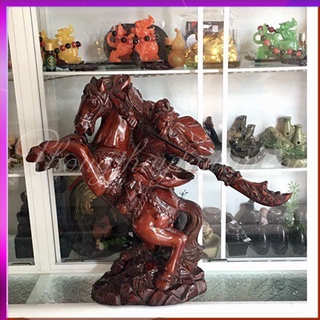 Tượng Quan Công cưỡi ngựa (41cm*52cm) trấn sát,chiêu tài
