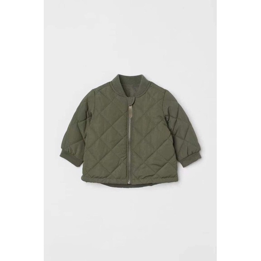ÁO BOMBER TRẦN TRÁM MÀU RÊU CHO BÉ