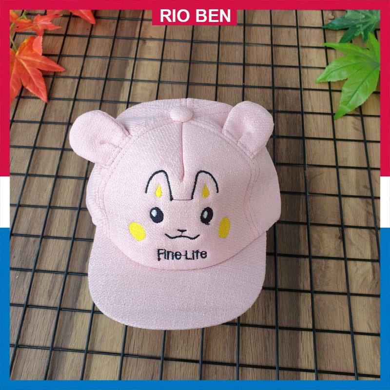 Nón vải có tai mềm dễ thương cho bé, cho bé nhỏ dưới 2 tuổi RBN021