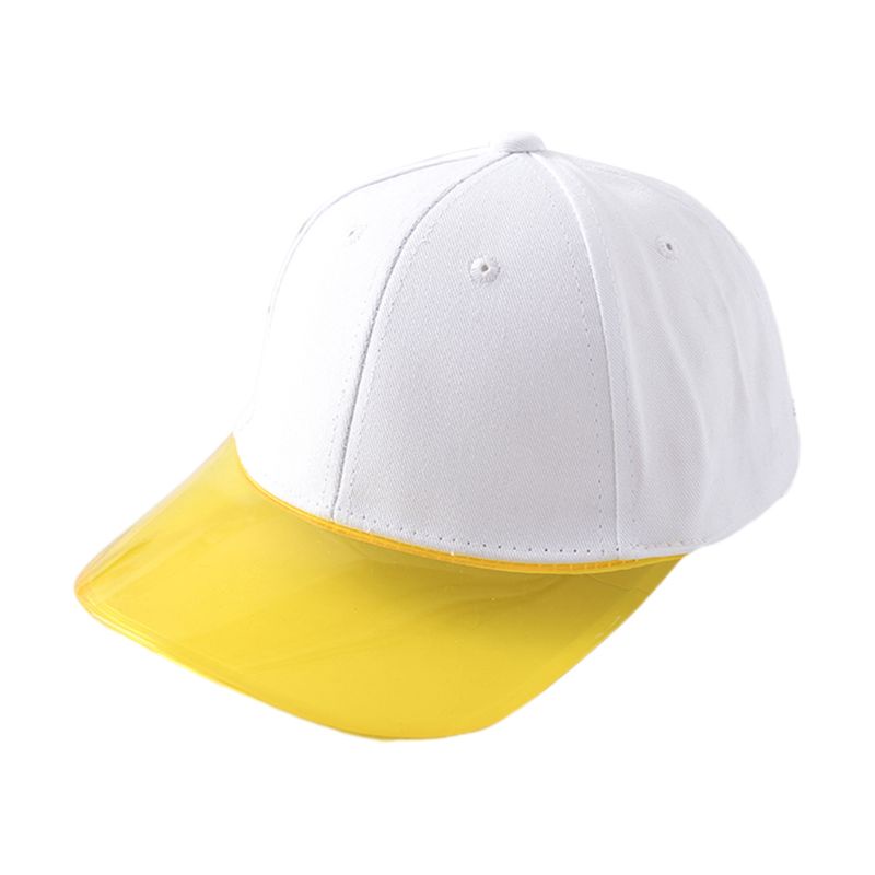 Youyo Mũ Lưỡi Trai Màu Trơn Vành Rộng Bằng PVC Trong Suốt Mùa Hè Cho Cặp Đôi