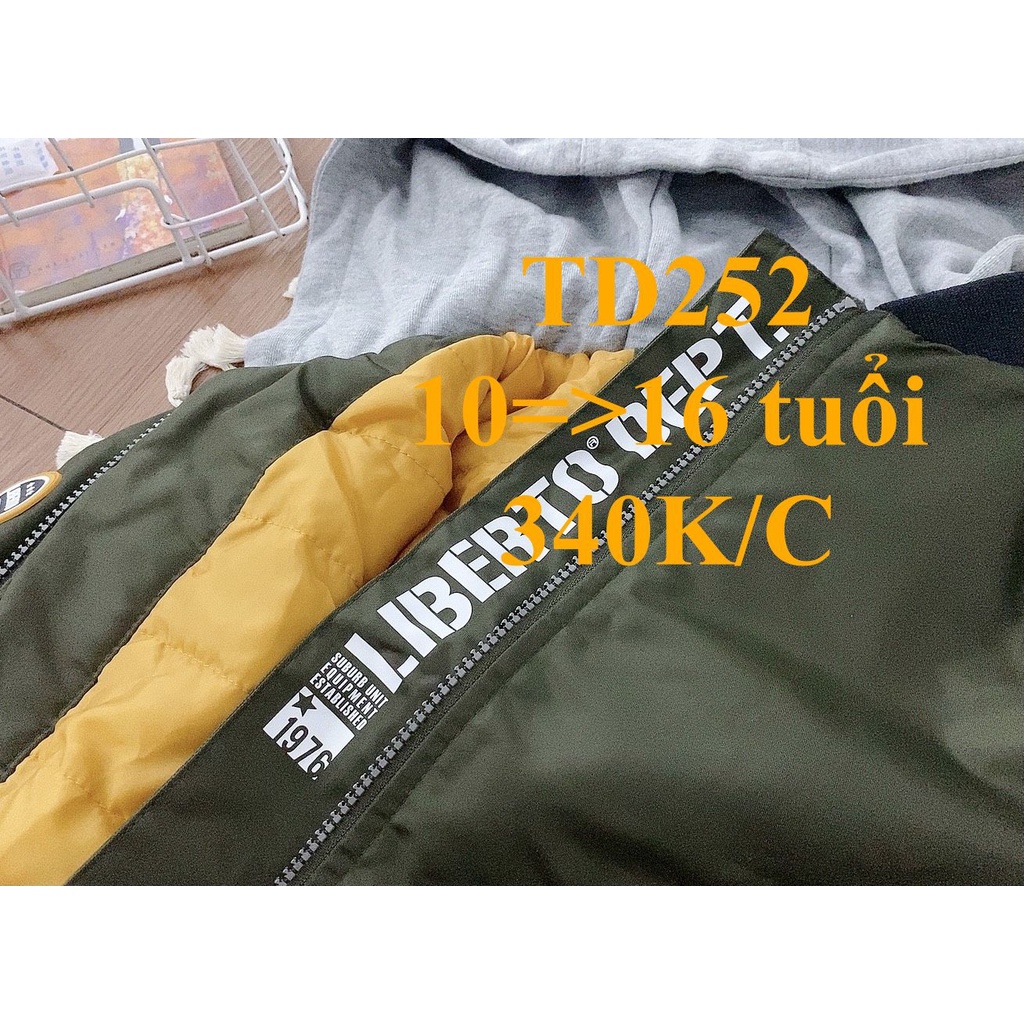 * Mã TD252: Áo khoác bomber mũ nỉ dư xịn, chữ in viền đẹp mặc chất lắm BC 7360