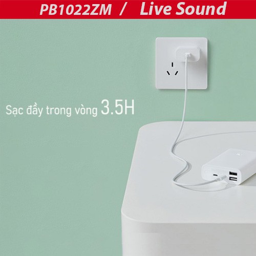 Sạc dự phòng Xiaomi 10000mAh Pocket Edition PB1022ZM hỗ trợ sạc nhanh 22.5w, sạc cùng lúc 3 thiết bị Bh 6 tháng