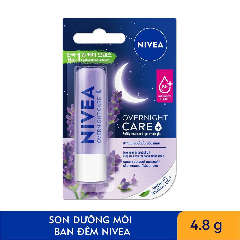 Son Dưỡng Môi Nivea Overnight Care Ban Đêm 4.8g