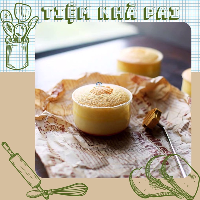 Set 20 cái cốc béo nhựa PP đựng bánh bông lan nhật, rau câu, plan, kem, pudding