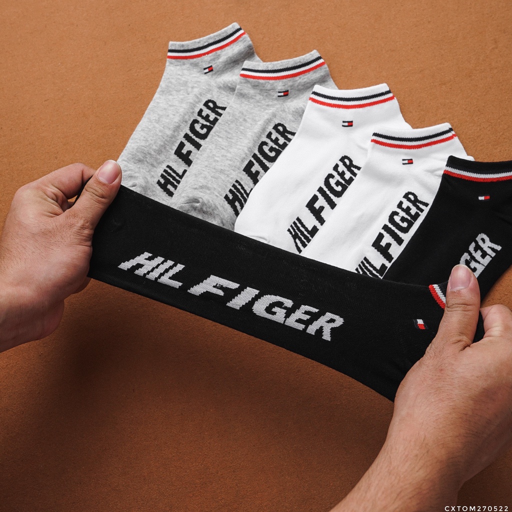 1 Đôi Vớ Tất Nam Nữ Chữ Tommy Hilifiger Êm Mềm Mịn Mát