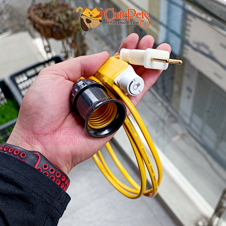 Phụ kiện bóng sưởi hồng ngoại có chỉnh nhiệt chịu nhiệt - Cutepets