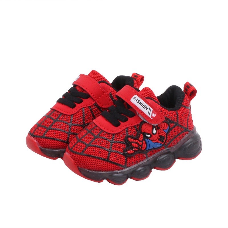 Giày siêu nhân nhện cho bé trai 2 tuổi, 3 tuổi, 4 tuổi, kiểu dáng thể thao, chống trơn trượt